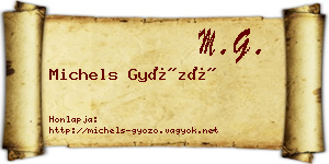 Michels Győző névjegykártya